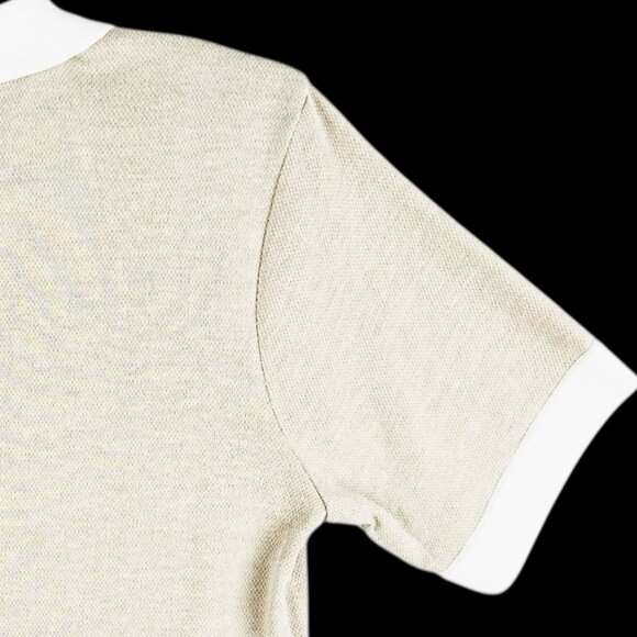 Buffalo David Bitton Men Pullover Short Sleeve Jute Mix Tan Knit Polo Large NWT - Picture 5 of 9